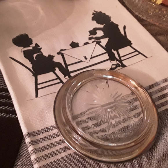 VTG. LEONARD, ITALY SILVERPLATED CRYSTAL COASTERS - Picture 14 of 14